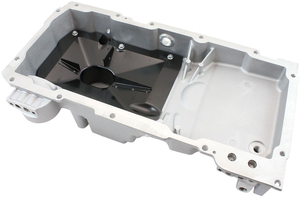 Aeroflow GM LS Cast Aluminium Standard Replacement Front Sump Oil Pan   Suit GM LS Series, Holden Commodore VZ OEM Style
