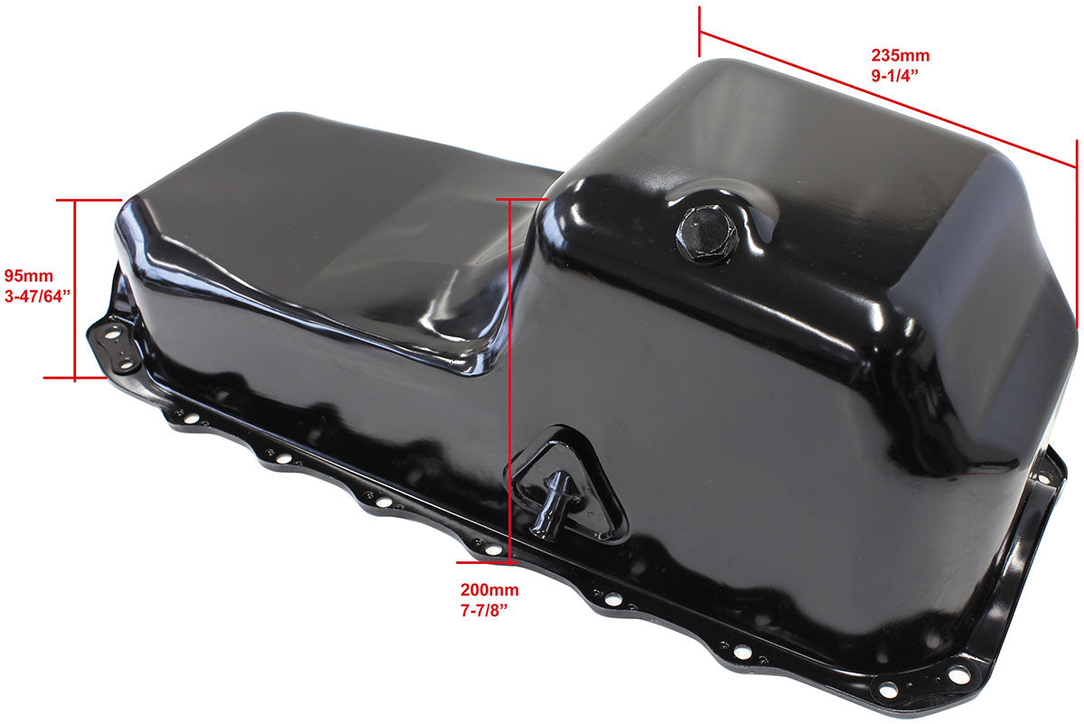 Holden Standard Replacement Oil Pan, Black Finish  Suit Holden HQ-WB & Torana LH-UC With Holden 253, 304, 308 with 5.0L Capacity