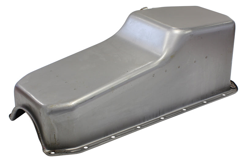 Chevrolet L/H DipstickStandard Replacement Oil Pan, Raw Finish  Suit Small Block Chev Left Hand Dipstick with 2-Piece Rear Main Seal, 5.0L Capacity