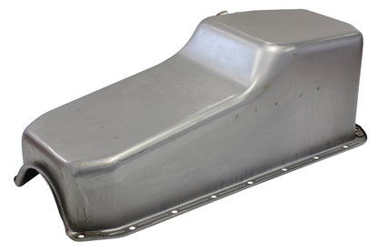 Chevrolet L/H DipstickStandard Replacement Oil Pan, Raw Finish  Suit Small Block Chev Left Hand Dipstick with 2-Piece Rear Main Seal, 5.0L Capacity