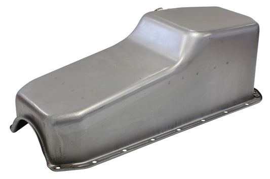 Chevrolet L/H DipstickStandard Replacement Oil Pan, Raw Finish  Suit Small Block Chev Left Hand Dipstick with 2-Piece Rear Main Seal, 5.0L Capacity
