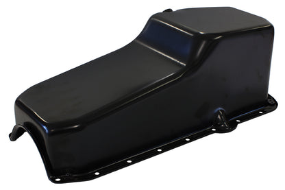 Chevrolet R/H DipstickStandard Replacement Oil Pan, Black Finish   Suit Small Block Chev Right Hand Dipstick with 2-Piece Rear Main Seal, 5.0L Capacity