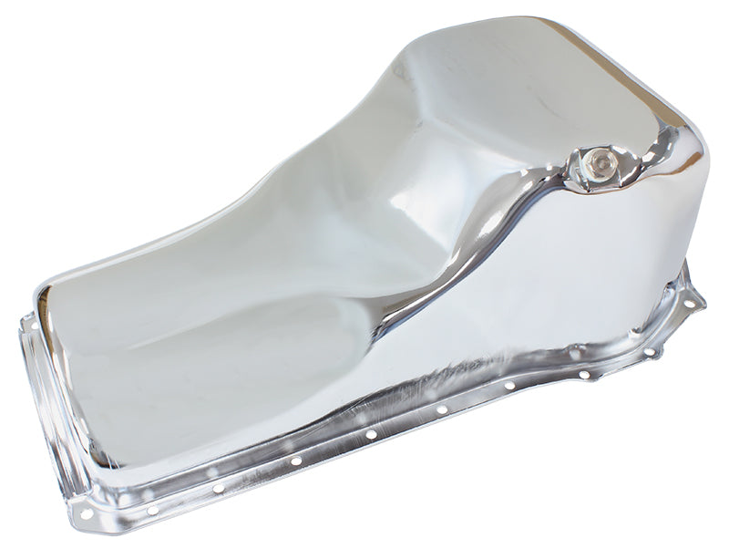 Ford Cleveland Standard Replacement Oil Pan, Chrome Finish   Suit Ford 302 and 351 Cleveland, 5.0L Capacity