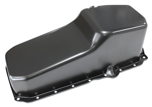 Chevrolet Late 1986 OnStandard Replacement Oil Pan, Black Finish   Suit Small Block Chev Late 1986 On Right Hand Dipstick with 1-Piece Rear Main Seal, 5.0L Capacity