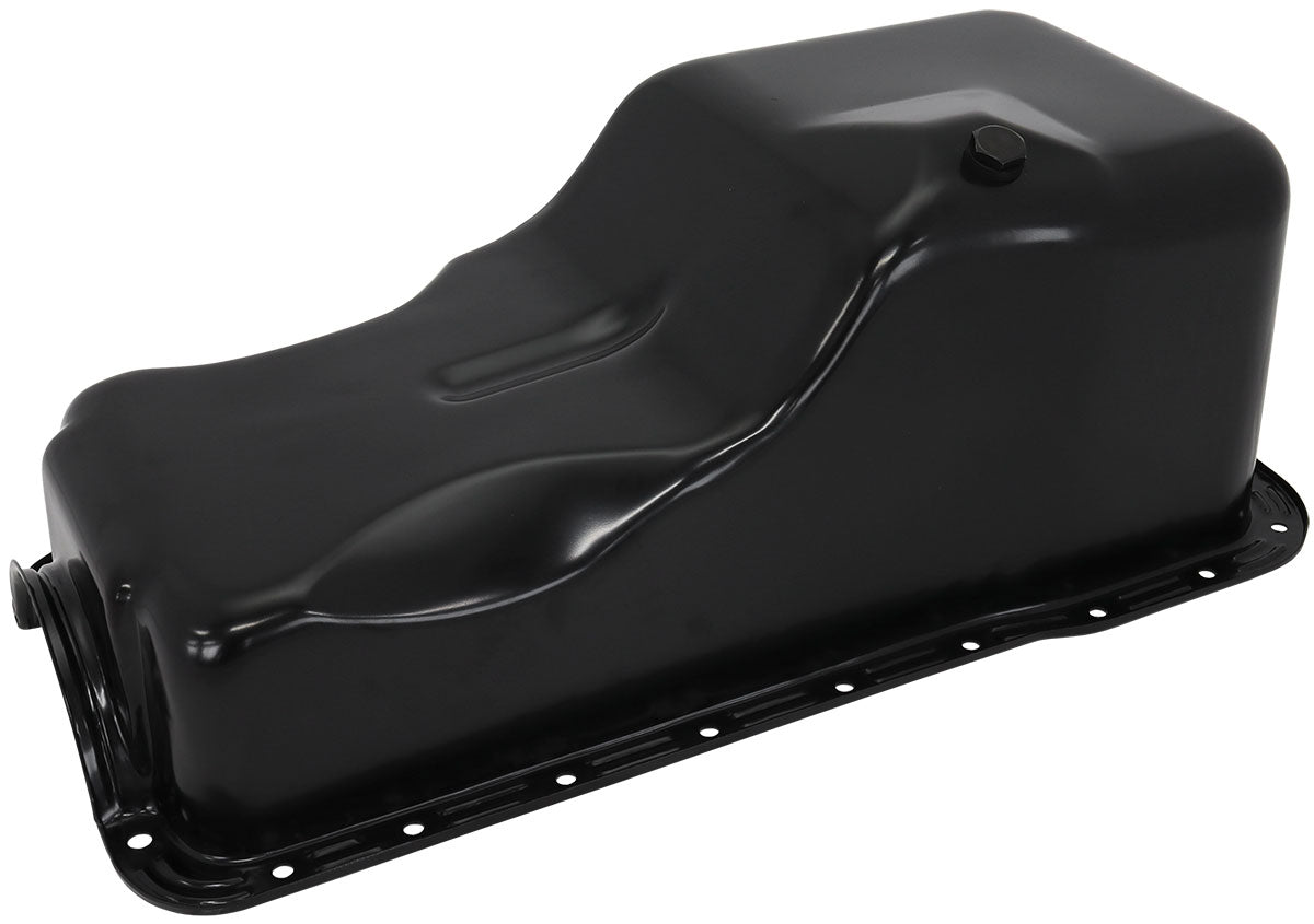 Ford 351 Windsor Standard Replacement Oil Pan, Black Finish   Suit Small Block Ford 351 Windsor Front Sump, 5.8L Capacity