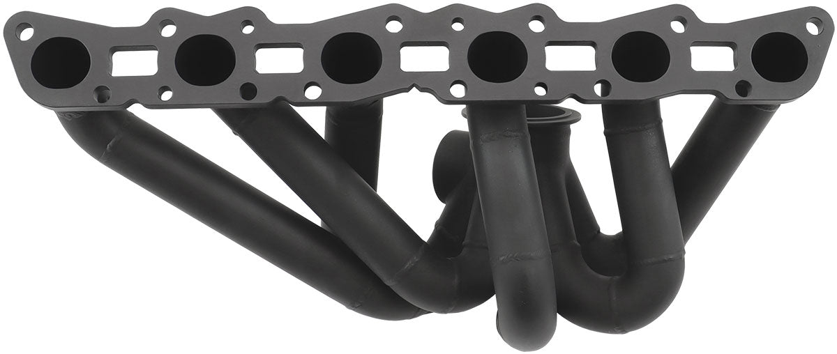 Boosted Nissan RB30 with RB26 Cylinder Head V-Band Turbo Manifold   Suits High Mount GT40-GT45 Turbo, with 50mm External Wastegate Flange