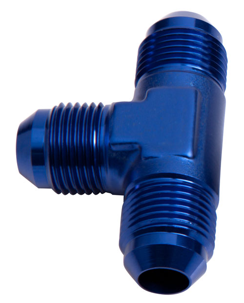 Flare AN Tee -6AN   Blue Finish