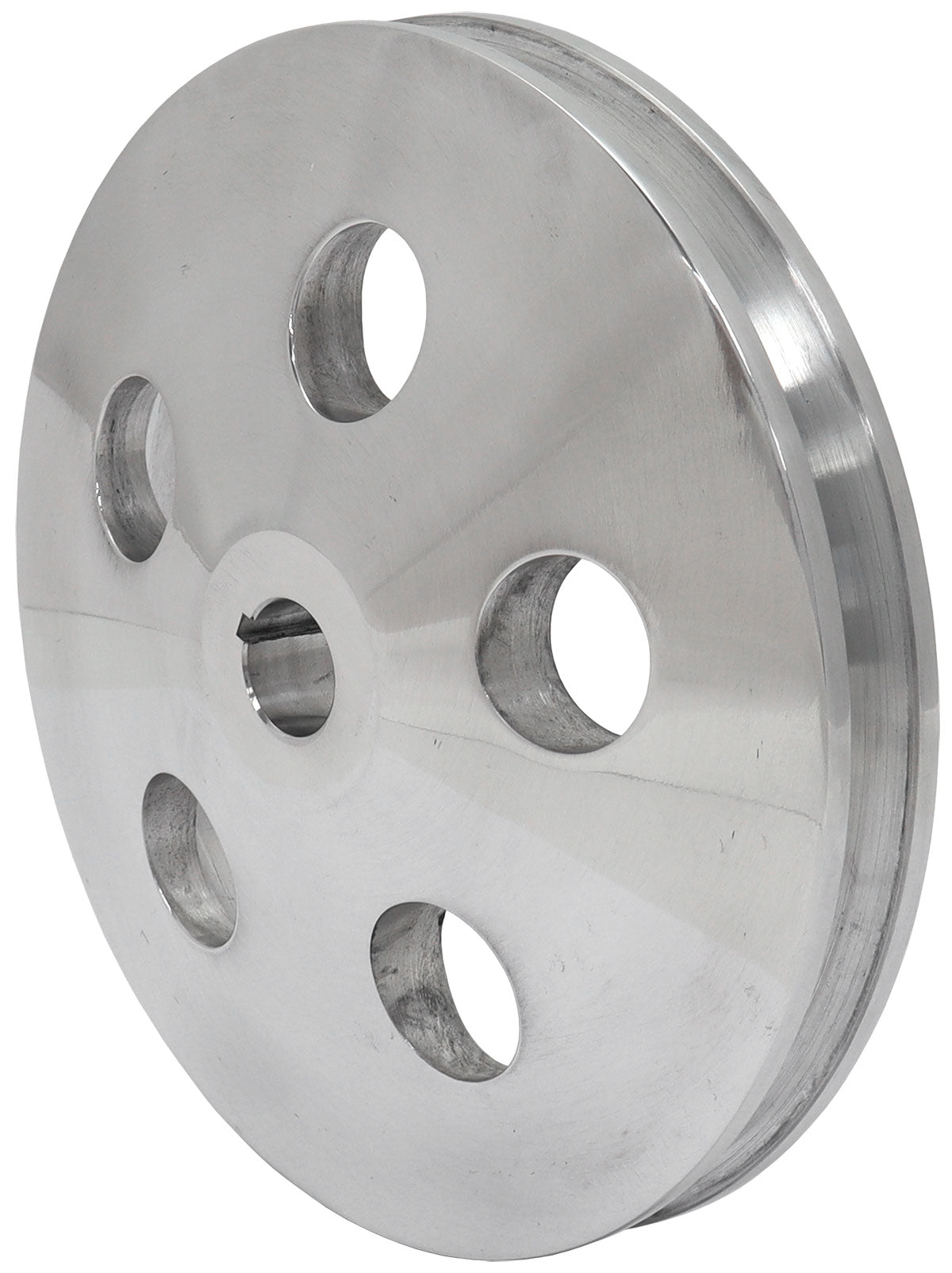 Power Steering Pump Pulley with Single Groove - Chrome Finish   Suits GM Saginaw Pump
