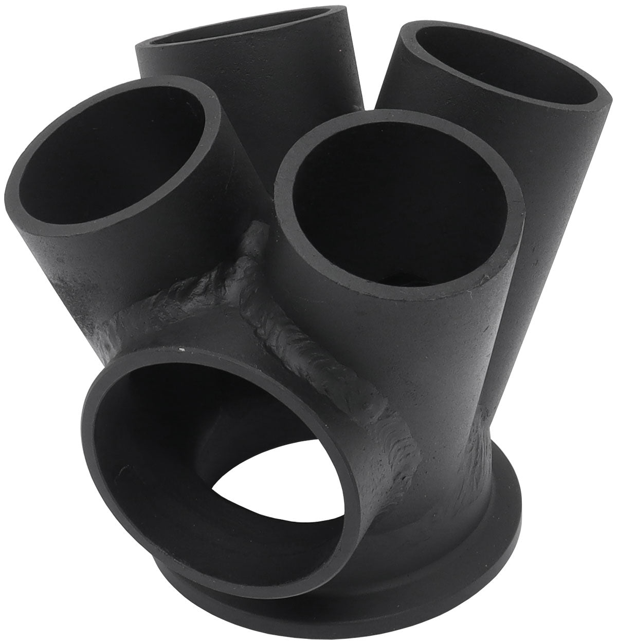 Aeroflow 4 into 1 Round Turbo Merge Collector with 1-1/2" Tube Size, V-Band Flange  50mm Wastegate Hole, Fabricated, Suits Boosted 4849 to 6862 V-Band Flange