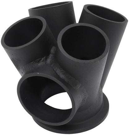 Aeroflow 4 into 1 Round Turbo Merge Collector with 1-1/2" Tube Size, V-Band Flange  50mm Wastegate Hole, Fabricated, Suits Boosted 4849 to 6862 V-Band Flange