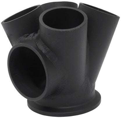 Aeroflow 4 into 1 Round Turbo Merge Collector with 1-1/2" Tube Size, V-Band Flange  50mm Wastegate Hole, Fabricated, Suits Boosted 4849 to 6862 V-Band Flange