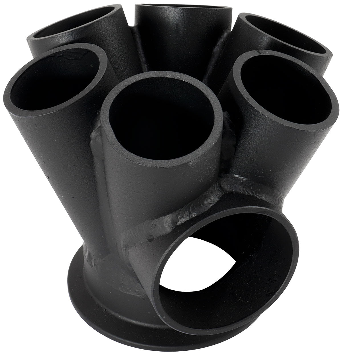 Aeroflow 6 into 1 Round Turbo Merge Collector with 1-5/8" Tube Size, V-Band Flange  50mm Wastegate Hole, Cast 304, Suits Boosted 6270 to 7682 V-Band Flange