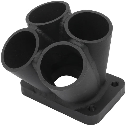 Aeroflow 4 into 1 Round Turbo Merge Collector with 1-1/2" Tube Size, T25/T28 Single Entry Flange  No Wastegate Hole, Fabricated Collector