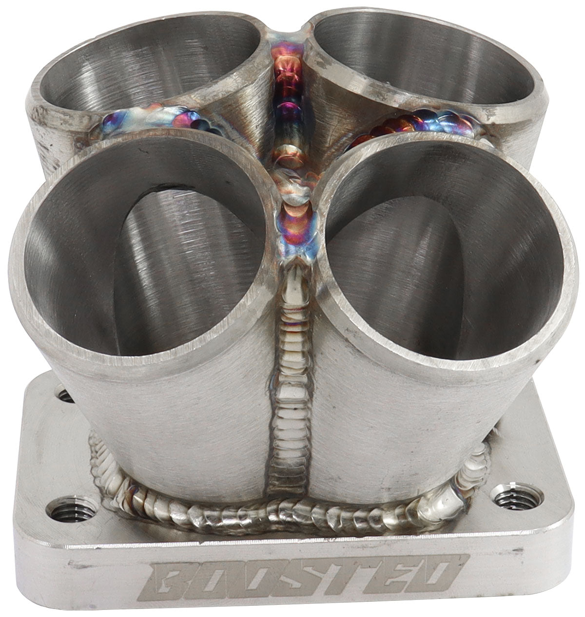 4 into 1 Round Stainless Steel Turbo Merge Collector, T25/T28 Flange  No Wastegate Hole