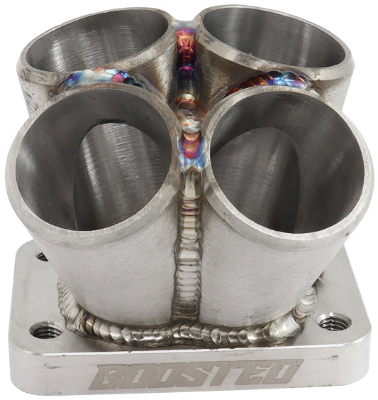 4 into 1 Round Stainless Steel Turbo Merge Collector, T25/T28 Flange  No Wastegate Hole