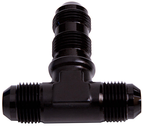 Bulkhead AN Tee -10AN   Black Finish. Bulkhead Nuts Sold Separately