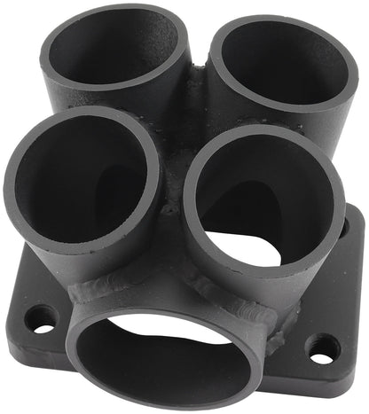 Aeroflow 4 into 1 Round Turbo Merge Collector with 1-5/8" Tube Size, T3 Single Entry Flange  50mm Wastegate Hole, One Piece Cast 304