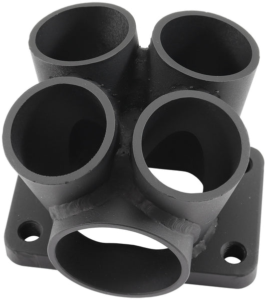 Aeroflow 4 into 1 Round Turbo Merge Collector with 1-5/8" Tube Size, T3 Single Entry Flange  50mm Wastegate Hole, One Piece Cast 304