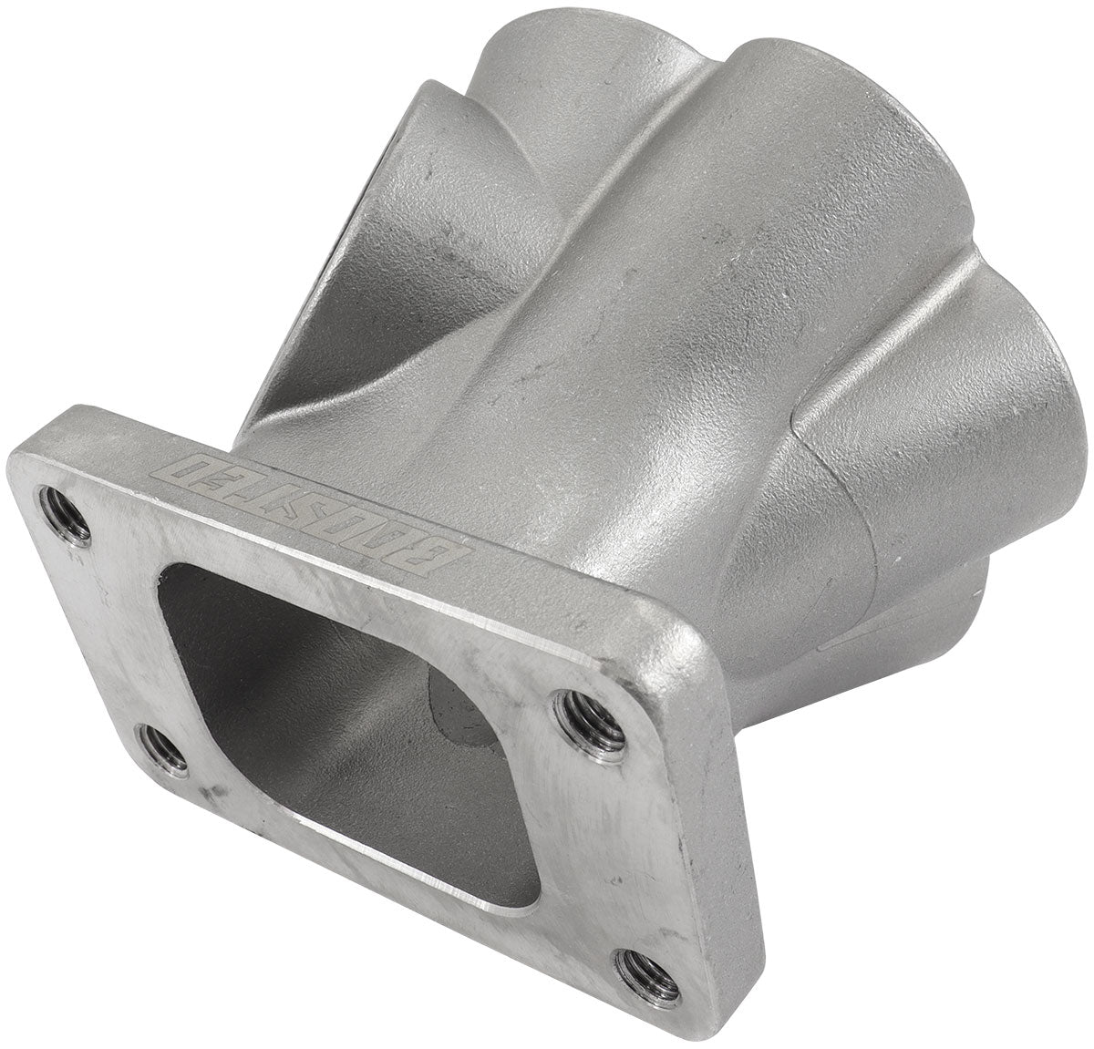 Aeroflow 6 into 1 Round Turbo Merge Collector with 1-3/4" Tube Size, T3 Single Entry Flange  50mm Wastegate Hole, One Piece Cast 304
