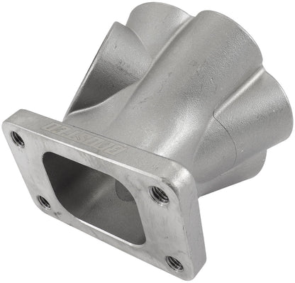 Aeroflow 6 into 1 Round Turbo Merge Collector with 1-3/4" Tube Size, T3 Single Entry Flange  50mm Wastegate Hole, One Piece Cast 304
