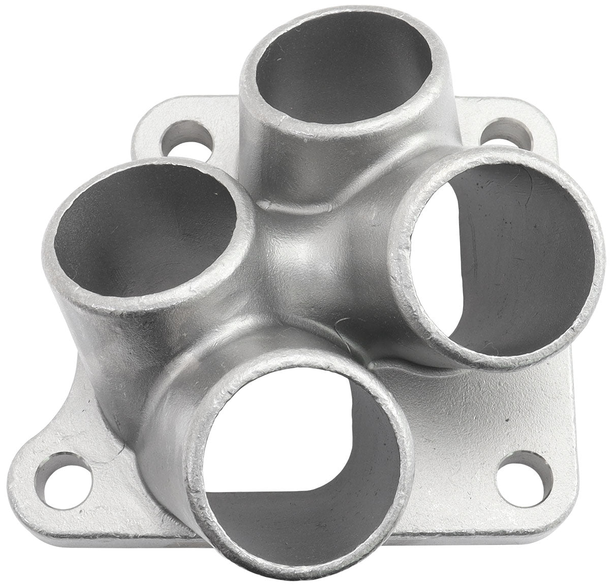 Aeroflow 4 into 1 Round Turbo Merge Collector with 1-3/4" Tube Size, Mitsubishi 4G63 Factory OEM 4 Bolt Flange  No Wastegate Hole, One Piece Cast 304