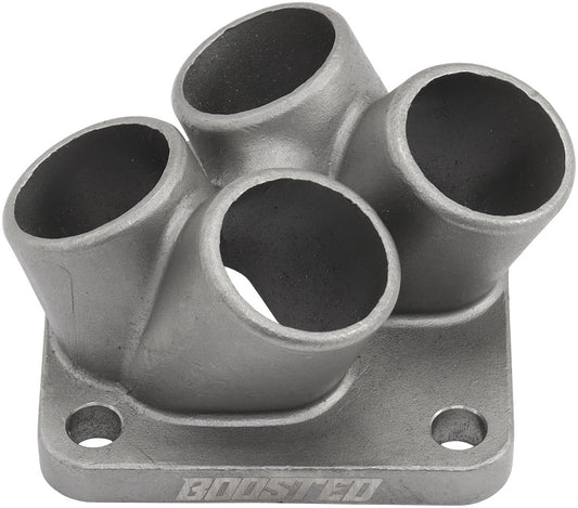 Aeroflow 4 into 1 Round Turbo Merge Collector with 1-3/4" Tube Size, Mitsubishi EVO 10 4B11 Factory OEM 4 Bolt Flange  No Wastegate Hole, One Piece Cast 304