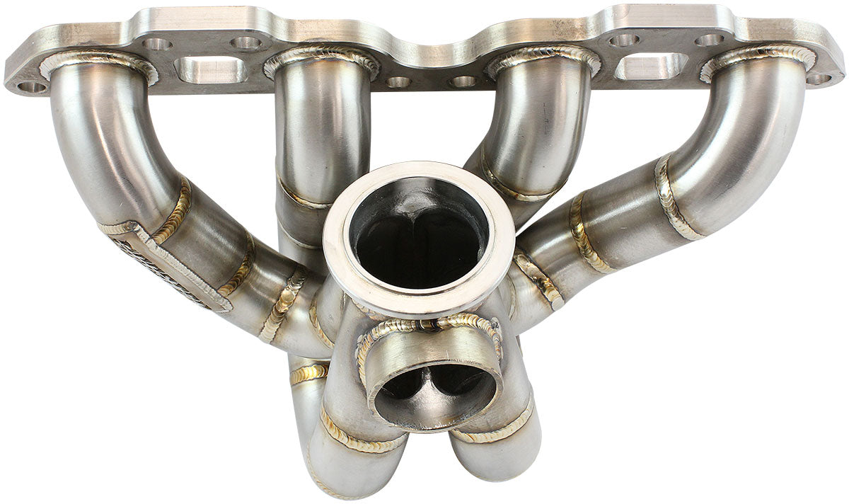 Boosted Nissan SR20 V-Band High Mount Stainless Steel Turbo Manifold   Suits Boosted AF8080-1016 V-Band Flange, Fits Boosted 4849 up to 6862, fits 45mm External Wastegate
