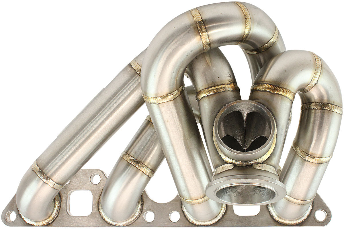 Aeroflow Boosted Nissan SR20 V-Band Low Mount Stainless Steel Turbo Manifold  Suits Boosted AF8080-1016 V-Band Flange, Fits Boosted 4849 up to 6862, fits 45mm External Wastegate