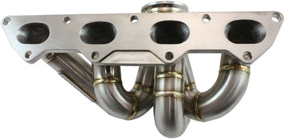 Boosted Mitsubishi EVO 4G63 V-Band Low Mount Turbo Stainless Steel Manifold   Suits Boosted AF8080-1016 V-Band Flange, Fits Boosted 4849 up to 6862, fits 44mm External Wastegate
