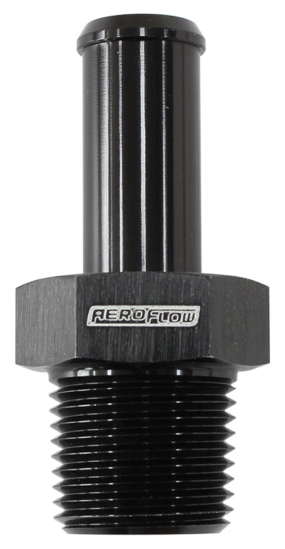 Male NPT to Straight AN Hose Barb   1/8" NPT to -4 100/450 series Hose, Black Finish