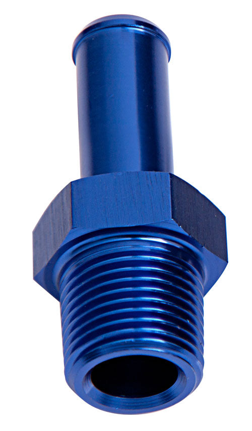 Male NPT to Barb Straight Adapter 1/2" to 1/2"   Blue Finish