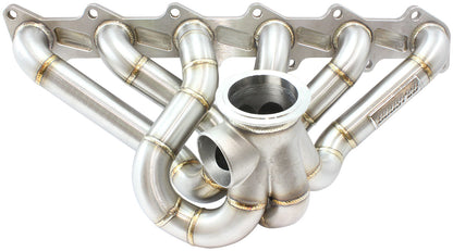 Boosted Ford Barra V-Band Turbo Stainless Steel Manifold  Suits High Mount GT40-GT45 Turbo, with 50mm External Wastegate Flange