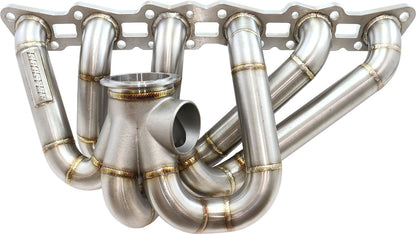 Boosted Nissan RB30 with RB26 Cylinder Head V-Band Stainless Steel Manifold   Suits High Mount GT40-GT45 Turbo, with 50mm External Wastegate Flange