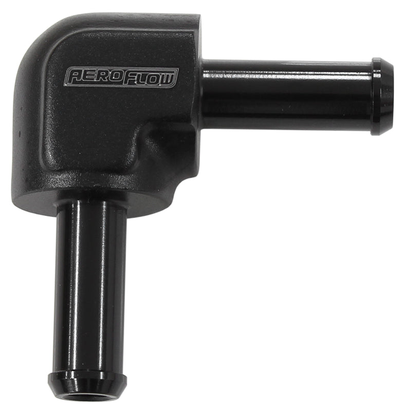 90° Barb To Barb Hose Joiner - Black   5/16" (8mm)