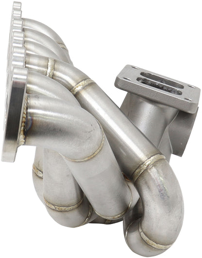 Ford Barra T4 Turbo Stainless Steel Manifold   Suits High Mount GT35-GT42 Turbo, with 50mm External Wastegate Flange