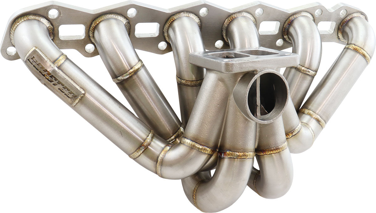 Boosted Nissan RB30 T4 Stainless Steel Turbo Manifold  Suits High Mount Forward GT40-GT42 Turbo, with 50mm External Wastegate Flange