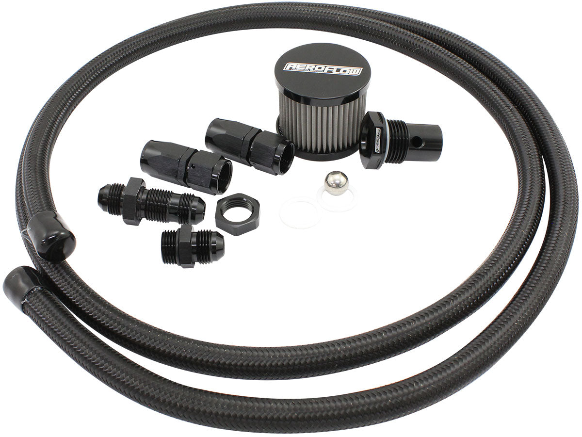 Fuel Cell Breather Kit   Universal Roll Over Vent Kit to Suit Aeroflow Fuel Cell