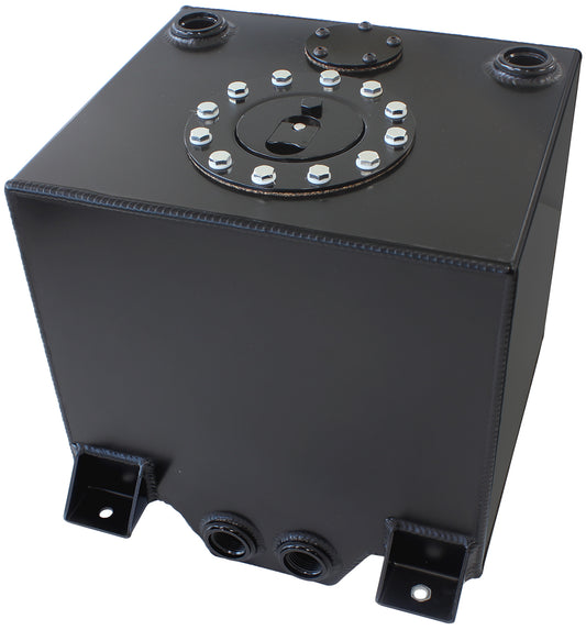 Aluminium 5 Gallon (19L) Fuel Cell with Cavity/Sump (Black)   10-1/4" L x 11-13/16" W x 10-1/4" H (26cm x 30cm x 26cm)