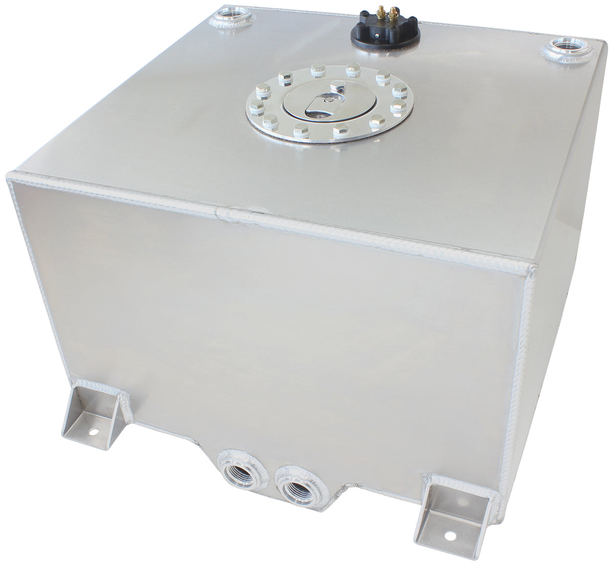 Aluminium 15 Gallon (57L) Fuel Cell with Cavity/Sump & Fuel Sender    18-1/8" L x 20-1/16" W x 10-1/4" H (46cm x 51cm x 26cm)