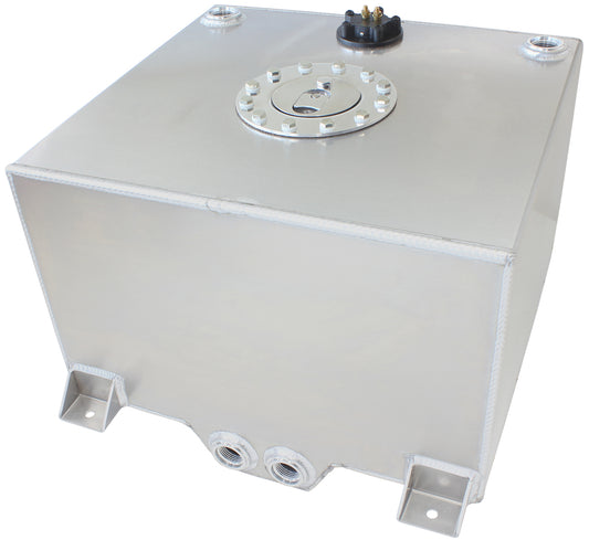 Aluminium 15 Gallon (57L) Fuel Cell with Cavity/Sump & Fuel Sender    18-1/8" L x 20-1/16" W x 10-1/4" H (46cm x 51cm x 26cm)