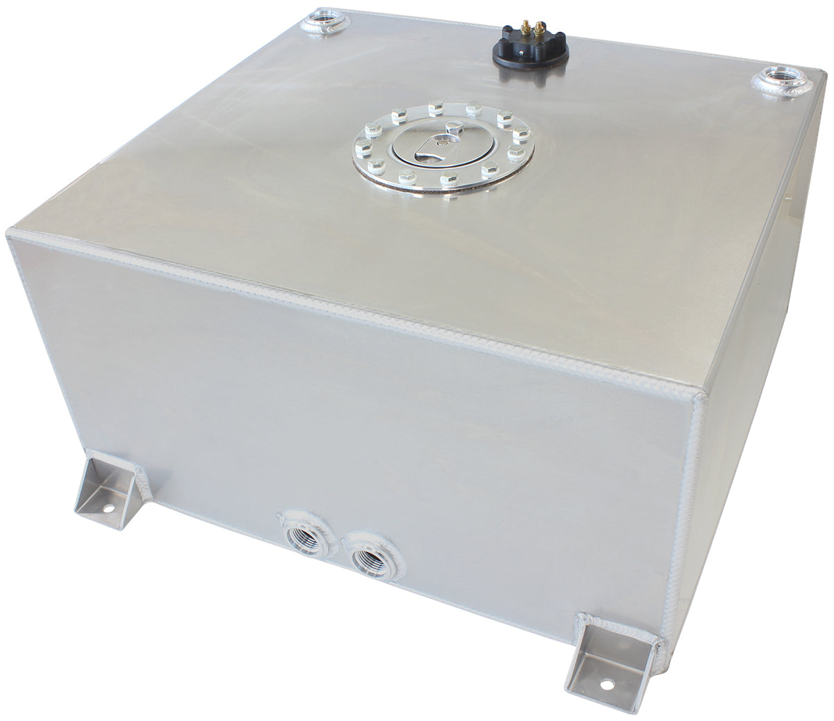 Aluminium 15 Gallon (57L) Fuel Cell with Flat Bottom & Fuel Sender     18-1/8" L x 20-1/16" W x 10-1/4" H (46cm x 51cm x 26cm)