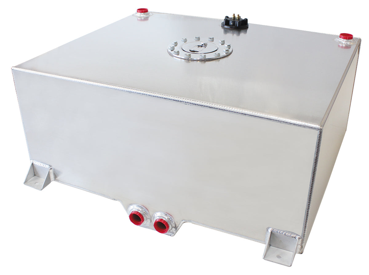 Aluminium 20 Gallon (76L) Fuel Cell with Cavity/Sump & Fuel Sender    20-1/16" L x 24-3/8" W x 10-1/4" H (51cm x 62cm x 26cm)