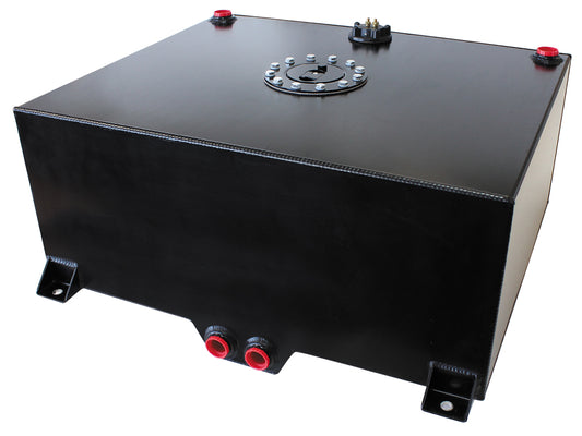 Aluminium 20 Gallon (76L) Fuel Cell with Cavity/Sump & Fuel Sender (Black)   20-1/16" L x 24-3/8" W x 10-1/4" H (51cm x 62cm x 26cm)