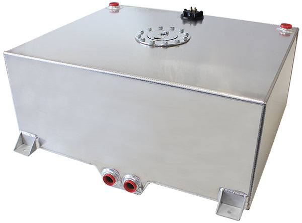 Aluminium 25 Gallon (95L) Fuel Cell with Cavity/Sump & Fuel Sender    25-1/4" L x 24-3/8" W x 10-1/4" H (64cm x 62cm x 26cm)