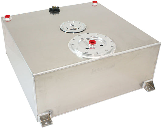 Aluminium 100 Liter (26 Gal) Fuel Cell Flat Bottom Triple 60mm Pump Hanger & Fuel Sender   25-19/32" L x 25-19/32" W x 10-1/4" H (650mm L x 650mm W x 260mm H)