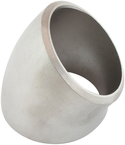 Boosted 2" (52mm) Stainless Steel Tube, 45 Degree Bend, 1.5D Radius   1/8" Wall Thickness, Stainless Steel Material
