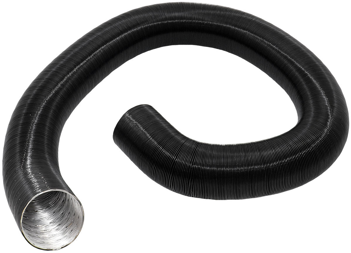 Aeroflow 2-3/8" (60.5mm) O.D. Black Aluminium Flexible Duct  1 Meter Compressed Length
