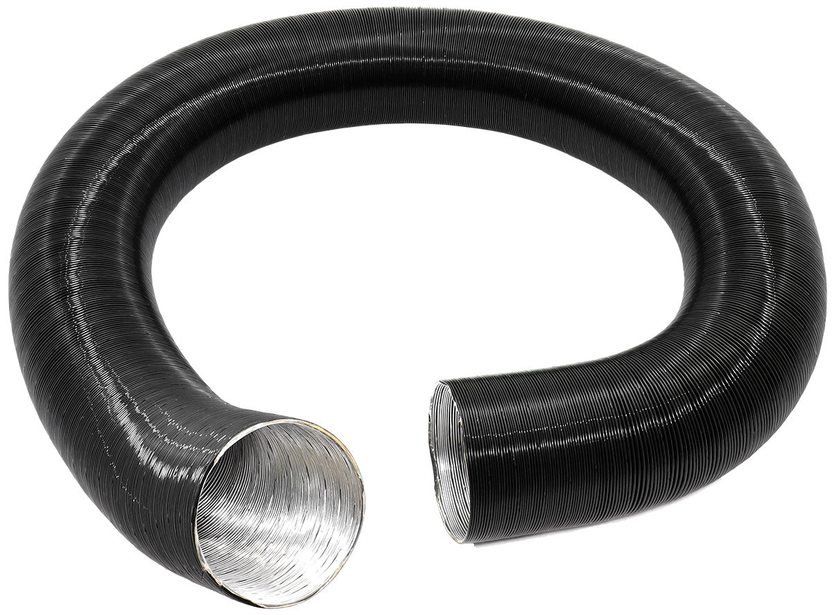 Aeroflow 3" (76.5mm) O.D. Black Aluminium Flexible Duct  1 Meter Compressed Length