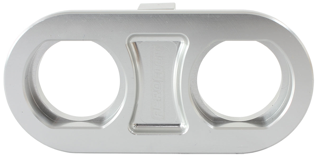 Universal Modular 2-Port Billet Bulkhead Plate   Polished Finish