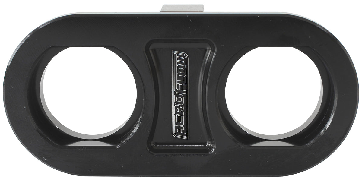 Universal Modular 2-Port Billet Bulkhead Plate   Black Finish